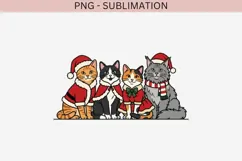 Cute Christmas cats png design for T-shirts Product Image 3