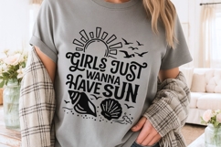 Girls Just Wanna Have Sun Svg, Girls Vacation Svg, Beach Svg Product Image 3