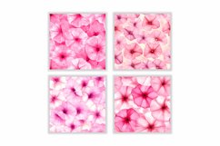 Watercolor Pink Petunia Flower Digital Paper Product Image 2