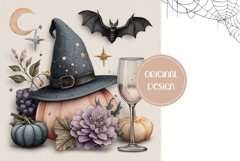 Boho Halloween Backgrounds, Cute Halloween Digital Papers Product Image 2