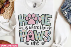 Home Is Where The Paws Are PNG, Cat Mom Sublimation PN Product Image 3