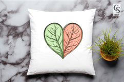 Leafy Heart Clipart PNG Product Image 3