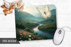 Glowing Butterfly Dreamscape Mouse Pad PNG Design Product Image 1