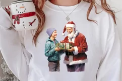 Christmas Purple Santa Claus Sublimation, Christmas PNG Product Image 2