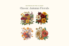 Golden Bloom - Classic Autumn Florals Clipart Product Image 2