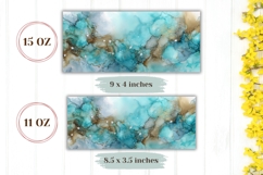 Abstract Mug Wrap, Glitter Blue Mug Design, Marble Mug Product Image 2