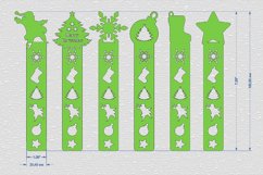 Christmas Bookmarks Templates SVG / Cricut Laser Cut. Product Image 2