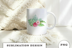 Watercolor Tropical Flowers Bouquet png Product Image 2