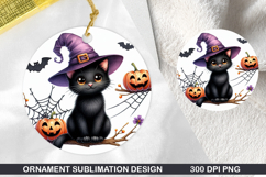 Cat Stained Glass Ornament PNG, Digital Download File Product Image 1