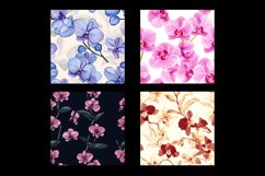 Orchid Flower Digital Paper Patterns Product Image 2