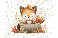 Woodland Autumn Critters PNG Clipart, Cute Fall Animals Product Image 2