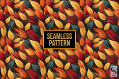 Vibrant Autumn Leaves Digital Paper Product Image 2