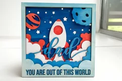 You Are Out of this World Father's Day 3d Layered Papercut Product Image 2