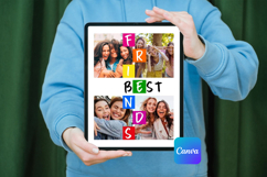 Friends photo collage. Template Canva. Drag and Drop Temp. Product Image 2