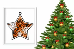 Christmas SVG Ornament | 3d Layered SVG Star | Ornaments SVG Product Image 4