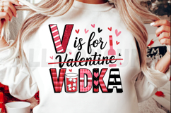 V is for Valentine PNG, Valentine Vodka Sublimation Product Image 2