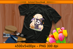 Cute Grim Reaper Halloween Witch Sublimation Design PNG Product Image 2