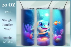 Tumbler Sublimation Design Sea Turtle / Tumbler Wrap / PNG Product Image 1