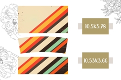 Retro Stripes Tumbler Design, Abstract 40 Oz Tumbler PNG Product Image 2