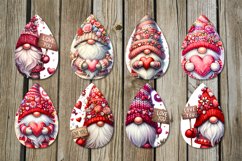 Valentine gnome | 8 Sublimation teardrop earring designs Product Image 2