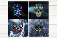 Oil paint skull Gothic design | Skinny tumbler Sublimation Product Image 2