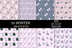 Boho Winter Digital Paper Patterns, Winter Digital Paper Product Image 2