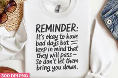 Daily Reminder PNG, Daily Reminder Sublimation PNG Product Image 3