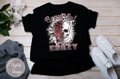 Beautiful Crazy Floral Skull Sublimation Design Png Product Image 5