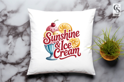 Sunshine And Ice Cream Clipart Sublimation PNG Product Image 2