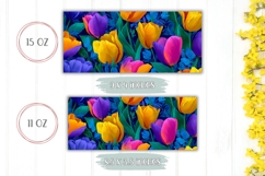 Colorful Tulips Mug Wrap, Flowers Mug, Spring Mug Template Product Image 2