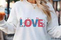 LOVE PNG, Nurse Sublimation PNG PNG Product Image 3
