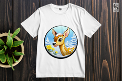 Cute Baby Deer Clipart Sublimation PNG Product Image 2