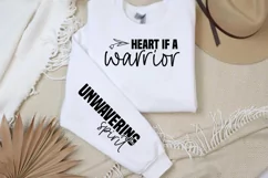 Heart if a warrior Sleeve SVG, Unwavering spirit SVG Product Image 2