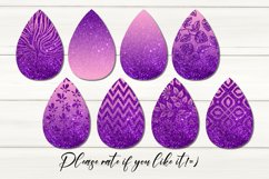 Glitter Floral design | Tear drop earring sublimation bundle Product Image 2