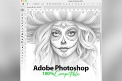 45 Procreate La Catrina Stamp Brushes Product Image 7