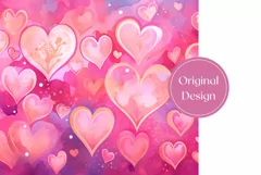 Pink Love Tumbler Design, Valentine's Day Sublimation Design Product Image 2