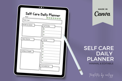 Minimal Self Care Daily Planner Template Canva | Editable Product Image 2