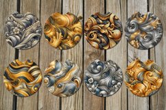 Metallic | 8 Sublimation car coaster &amp; key chain designs Product Image 2