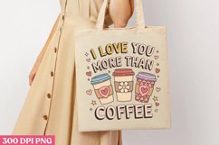 I love you mare thane coffee PNG,Retro Valentine PNG Product Image 1