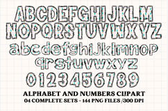 Easter Day Alphabet png clipart, easter day letters doodle Product Image 2