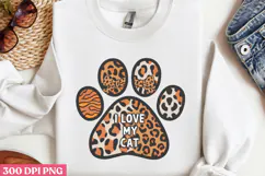 Love And A Cat PNG, Cat Mom Sublimation PNG Product Image 3