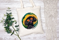 Summer Toy Poodle Illustration, Tropical Poodle Dog PNG Product Image 2