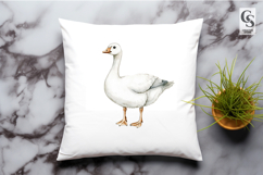 Watercolor White Goose Clipart Sublimation PNG Product Image 2