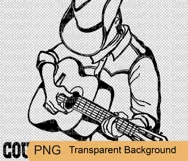 Country music svg, Cowboy Man with guitar player SVG, PNG Product Image 2