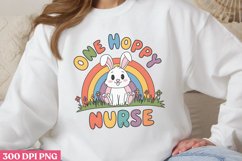 One Hoppy Nurse PNG, Retro Nurse Easter Sublimation P Product Image 2