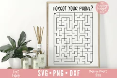 Forgot Your Phone Bathroom Maze SVG / Bathroom SVG Product Image 2