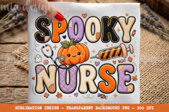 Spooky Nurse PNG, Cute Halloween Stethoscope Sublimation Product Image 3