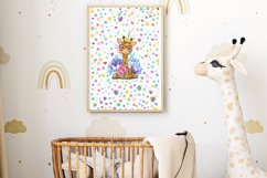 Giraffe girl Colorful Watercolor JPG Product Image 7