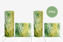 Green Glass Texture Tumbler Designs, Water Tumbler Wrap Product Image 2
