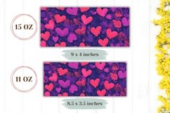 Cute Love Mug Wrap Design, Pink Love Hearts Mug Print Product Image 2